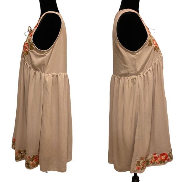 Andree by Unit Boho Inspired A-line Sleeveless Embroidered Dress Size Small - Picture 4 of 12